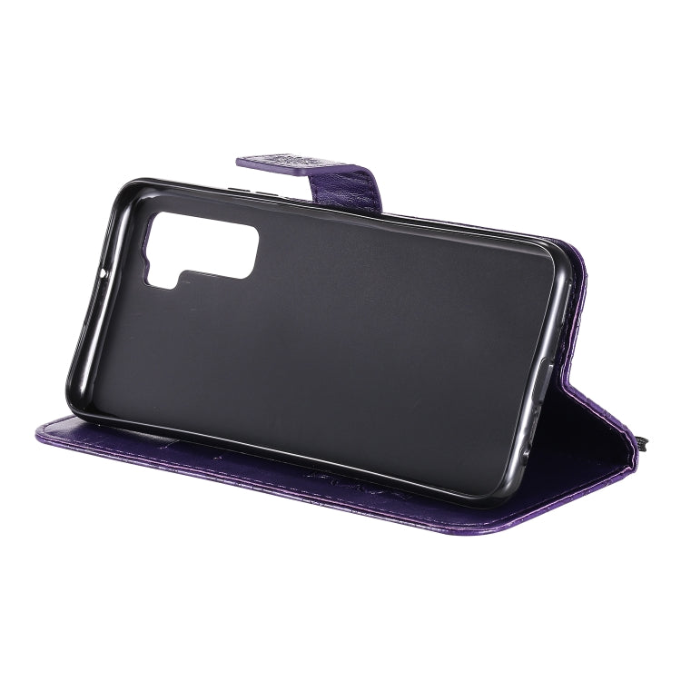 For Huawei Nova 7 SE/P40 Lite 5G Embossed Sunflower Pattern Horizontal Flip PU Leather Case with Holder & Card Slots & Wallet & Lanyard