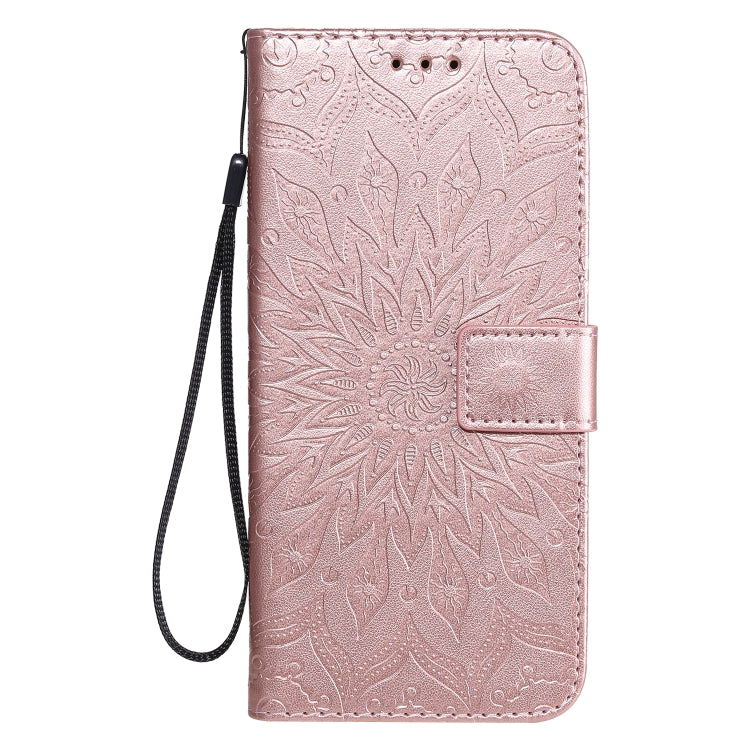 For Huawei Nova 7 SE/P40 Lite 5G Embossed Sunflower Pattern Horizontal Flip PU Leather Case with Holder & Card Slots & Wallet & Lanyard