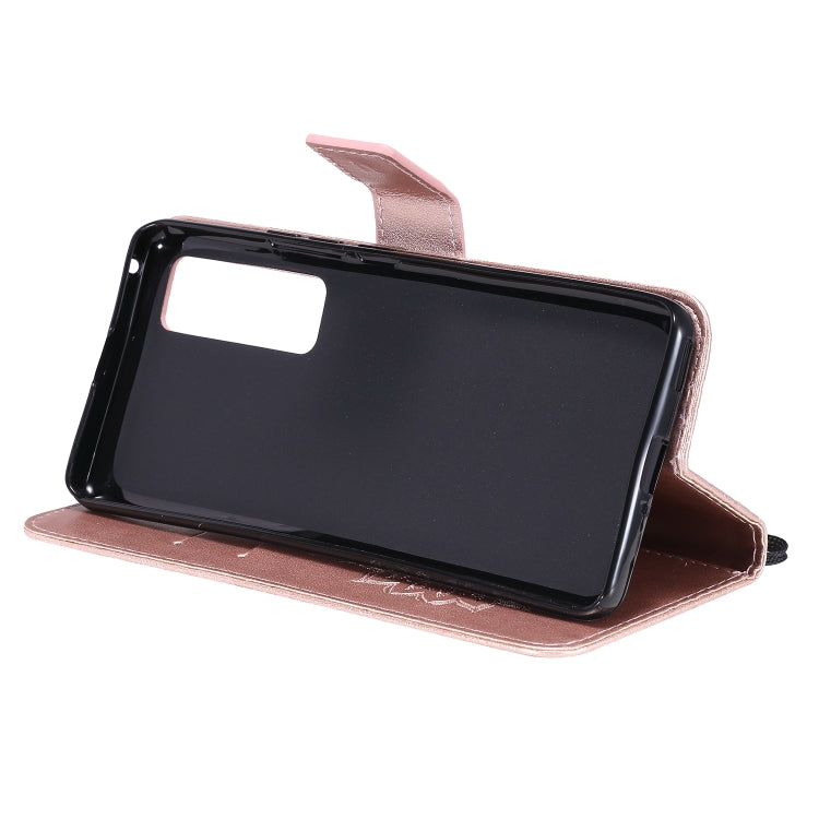 For Huawei Nova 7 SE/P40 Lite 5G Embossed Sunflower Pattern Horizontal Flip PU Leather Case with Holder & Card Slots & Wallet & Lanyard