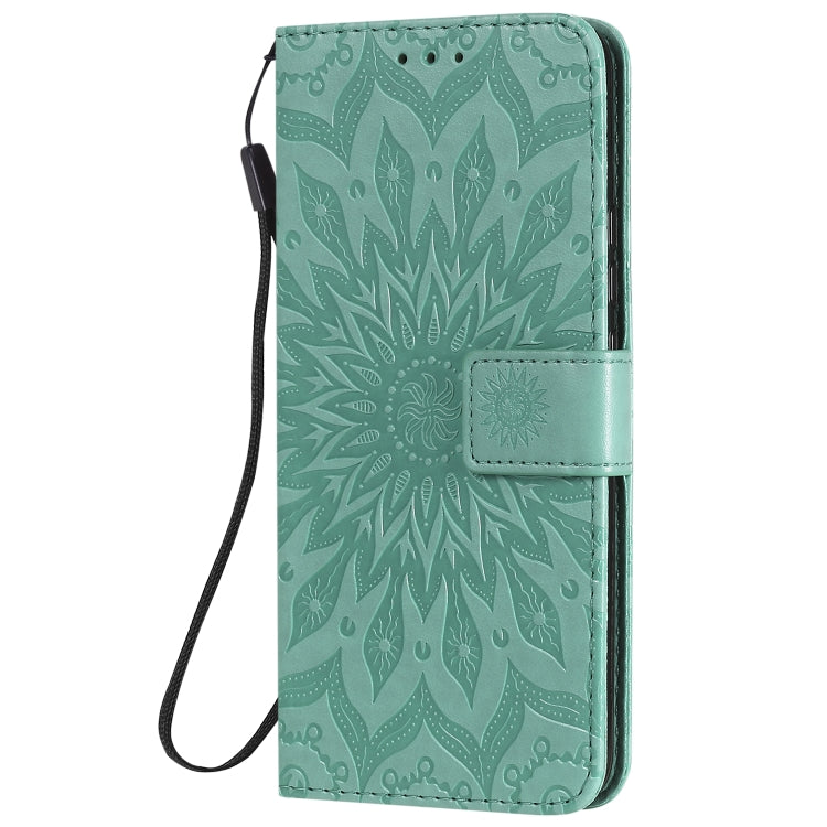 For Huawei Nova 7 5G Embossed Sunflower Pattern Horizontal Flip PU Leather Case with Holder & Card Slots & Wallet & Lanyard