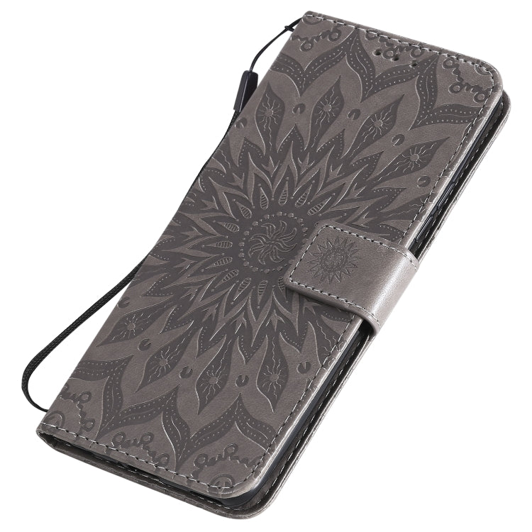 For Huawei Nova 7 5G Embossed Sunflower Pattern Horizontal Flip PU Leather Case with Holder & Card Slots & Wallet & Lanyard