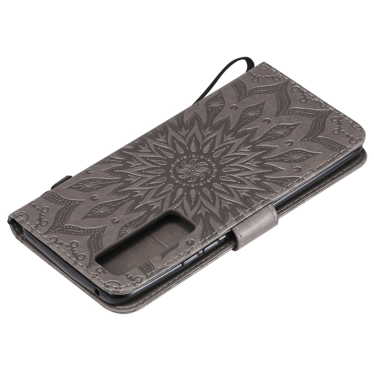 For Huawei Nova 7 5G Embossed Sunflower Pattern Horizontal Flip PU Leather Case with Holder & Card Slots & Wallet & Lanyard
