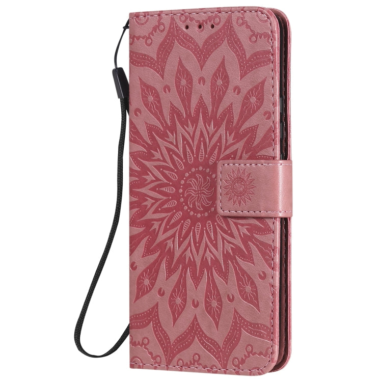 For Huawei Nova 7 5G Embossed Sunflower Pattern Horizontal Flip PU Leather Case with Holder & Card Slots & Wallet & Lanyard