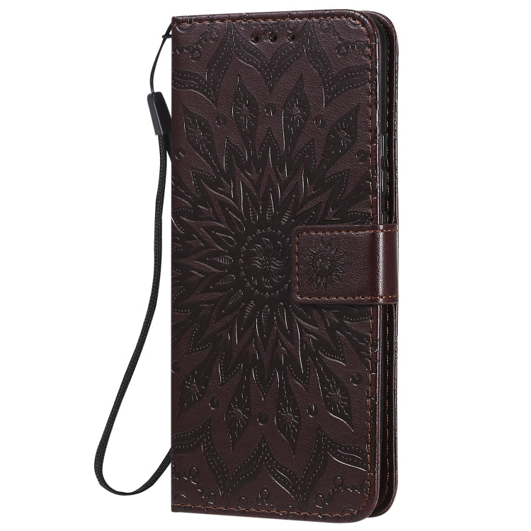 For Huawei Nova 7 5G Embossed Sunflower Pattern Horizontal Flip PU Leather Case with Holder & Card Slots & Wallet & Lanyard