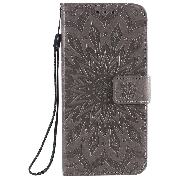 For Huawei P smart 2020 Embossed Sunflower Pattern Horizontal Flip PU Leather Case with Holder & Card Slots & Wallet & Lanyard