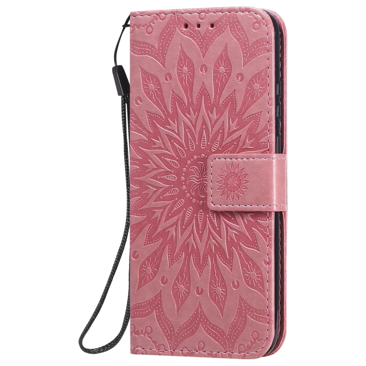 For Huawei P smart 2020 Embossed Sunflower Pattern Horizontal Flip PU Leather Case with Holder & Card Slots & Wallet & Lanyard