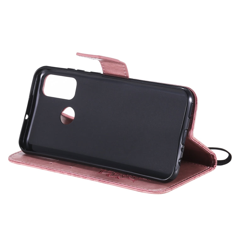 For Huawei P smart 2020 Embossed Sunflower Pattern Horizontal Flip PU Leather Case with Holder & Card Slots & Wallet & Lanyard