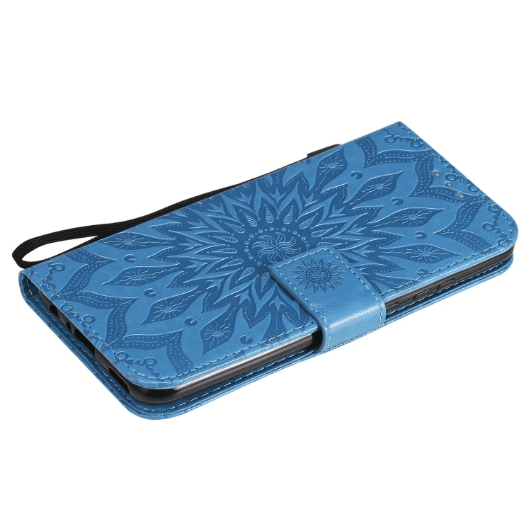 For Huawei P smart 2020 Embossed Sunflower Pattern Horizontal Flip PU Leather Case with Holder & Card Slots & Wallet & Lanyard
