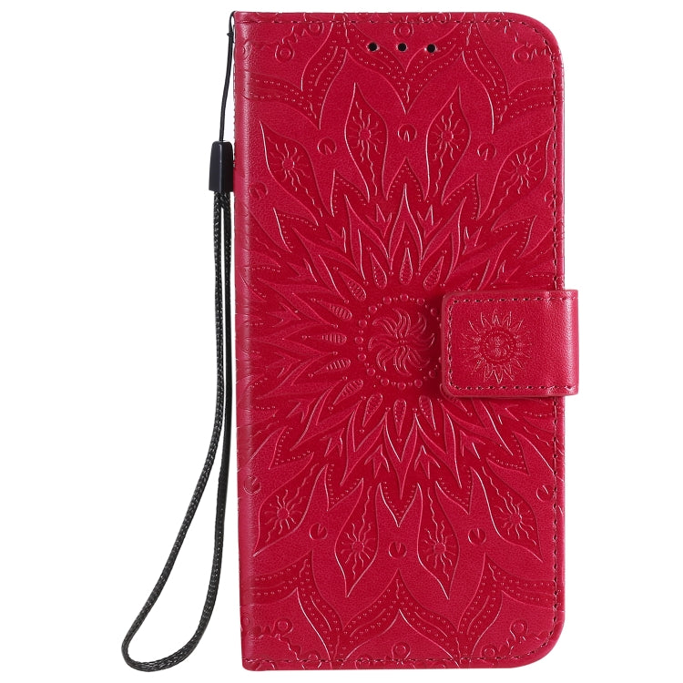 For Huawei P smart 2020 Embossed Sunflower Pattern Horizontal Flip PU Leather Case with Holder & Card Slots & Wallet & Lanyard