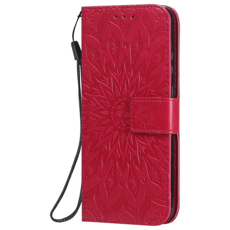 For Huawei P smart 2020 Embossed Sunflower Pattern Horizontal Flip PU Leather Case with Holder & Card Slots & Wallet & Lanyard