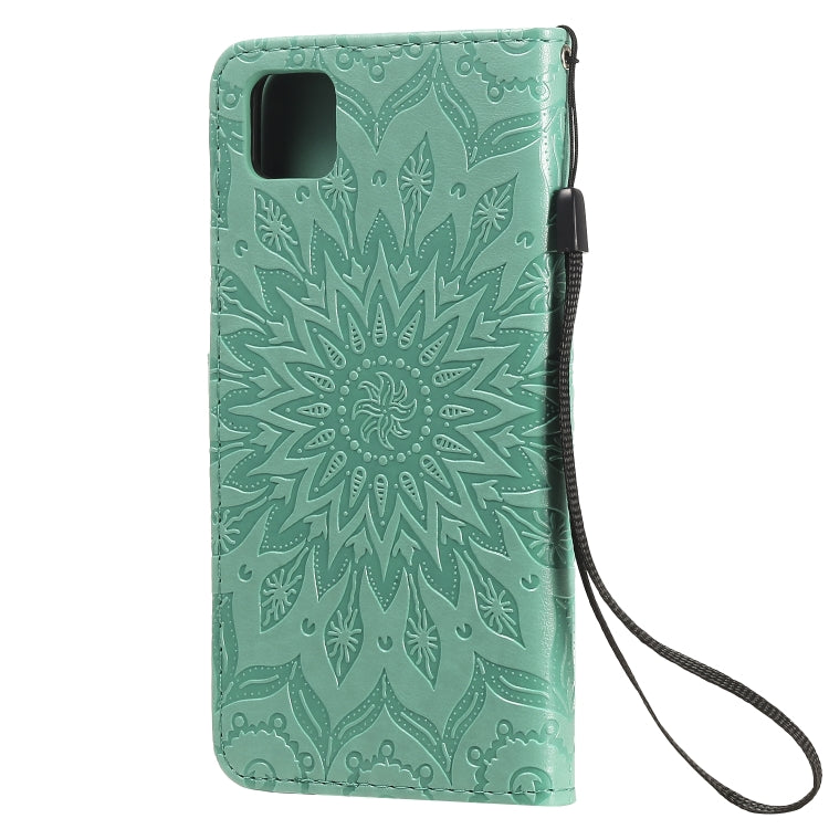 For Huawei Y5p/Honor 9S Embossed Sunflower Pattern Horizontal Flip PU Leather Case with Holder & Card Slots & Wallet & Lanyard