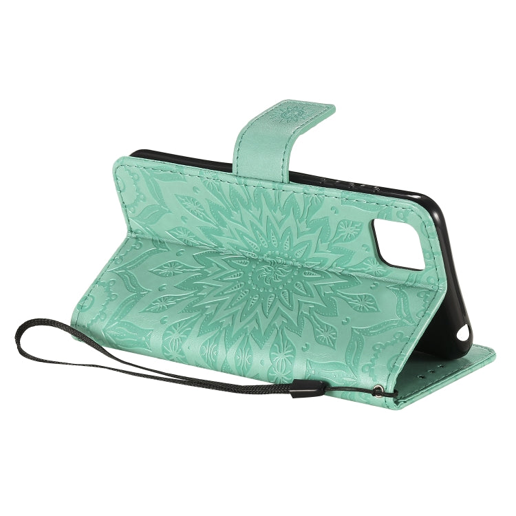 For Huawei Y5p/Honor 9S Embossed Sunflower Pattern Horizontal Flip PU Leather Case with Holder & Card Slots & Wallet & Lanyard