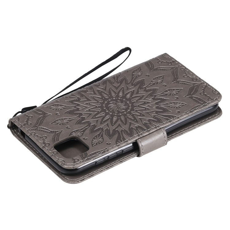 For Huawei Y5p/Honor 9S Embossed Sunflower Pattern Horizontal Flip PU Leather Case with Holder & Card Slots & Wallet & Lanyard