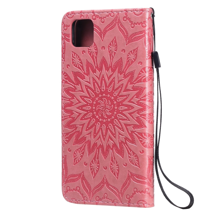 For Huawei Y5p/Honor 9S Embossed Sunflower Pattern Horizontal Flip PU Leather Case with Holder & Card Slots & Wallet & Lanyard