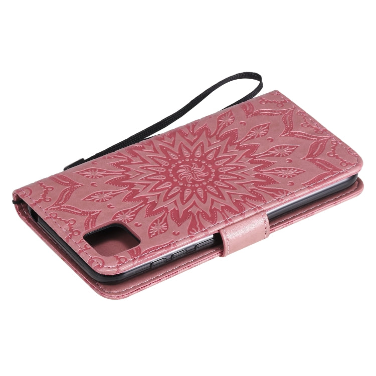 For Huawei Y5p/Honor 9S Embossed Sunflower Pattern Horizontal Flip PU Leather Case with Holder & Card Slots & Wallet & Lanyard