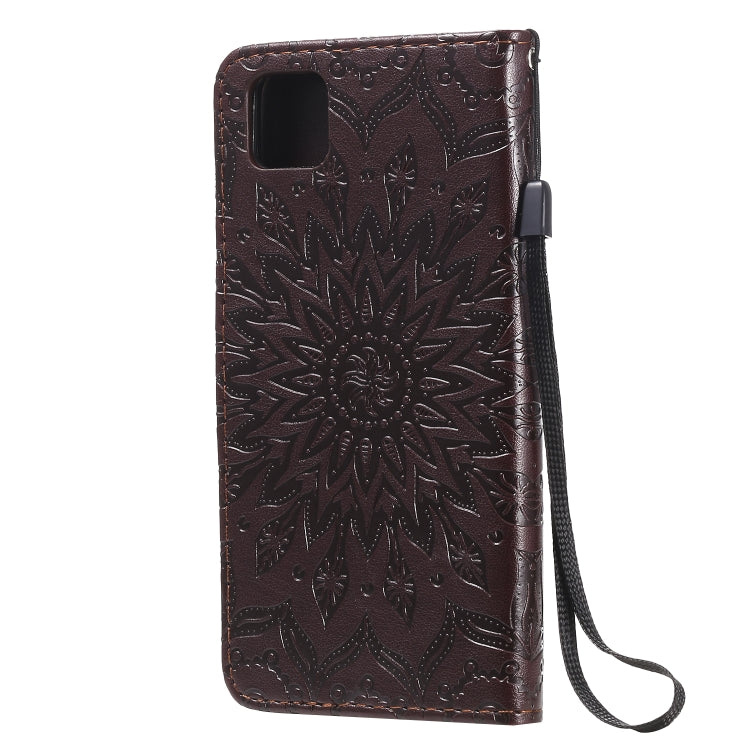 For Huawei Y5p/Honor 9S Embossed Sunflower Pattern Horizontal Flip PU Leather Case with Holder & Card Slots & Wallet & Lanyard