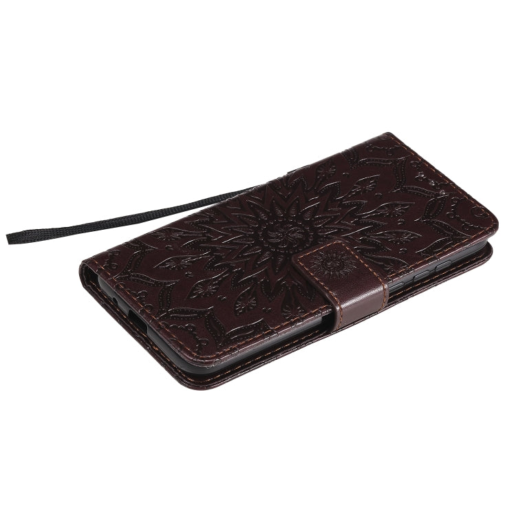 For Huawei Y5p/Honor 9S Embossed Sunflower Pattern Horizontal Flip PU Leather Case with Holder & Card Slots & Wallet & Lanyard