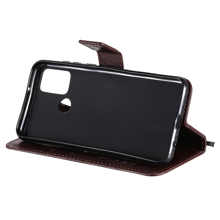 For Huawei Honor 9A Embossed Sunflower Pattern Horizontal Flip PU Leather Case with Holder & Card Slots & Wallet & Lanyard