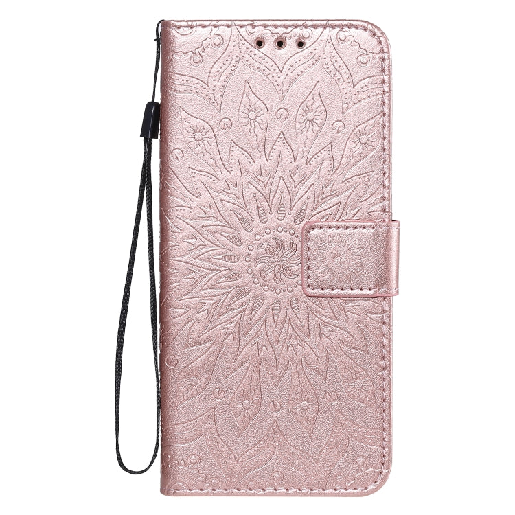 For Huawei Honor 9A Embossed Sunflower Pattern Horizontal Flip PU Leather Case with Holder & Card Slots & Wallet & Lanyard