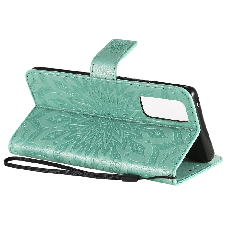 For Huawei Honor 30 Pro Embossed Sunflower Pattern Horizontal Flip PU Leather Case with Holder & Card Slots & Wallet & Lanyard