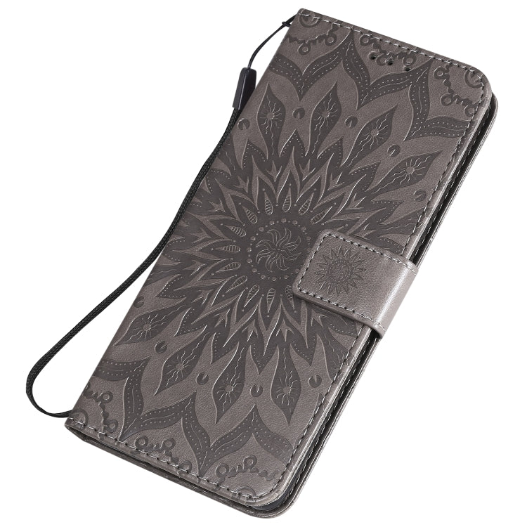 For Huawei Honor 30 Pro Embossed Sunflower Pattern Horizontal Flip PU Leather Case with Holder & Card Slots & Wallet & Lanyard