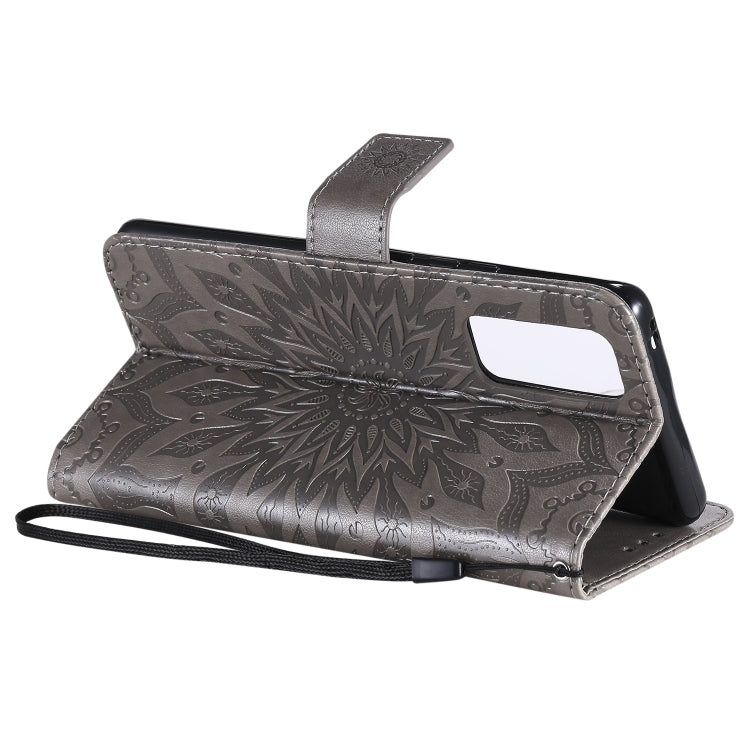 For Huawei Honor 30 Pro Embossed Sunflower Pattern Horizontal Flip PU Leather Case with Holder & Card Slots & Wallet & Lanyard