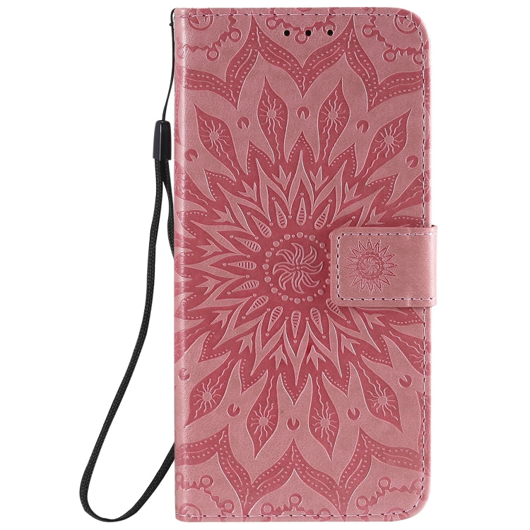 For Huawei Honor 30 Pro Embossed Sunflower Pattern Horizontal Flip PU Leather Case with Holder & Card Slots & Wallet & Lanyard