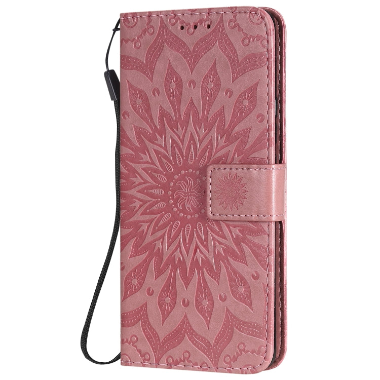 For Huawei Honor 30 Pro Embossed Sunflower Pattern Horizontal Flip PU Leather Case with Holder & Card Slots & Wallet & Lanyard