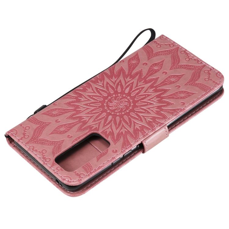 For Huawei Honor 30 Pro Embossed Sunflower Pattern Horizontal Flip PU Leather Case with Holder & Card Slots & Wallet & Lanyard