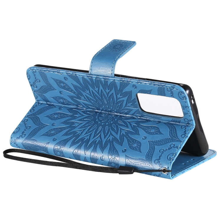 For Huawei Honor 30 Pro Embossed Sunflower Pattern Horizontal Flip PU Leather Case with Holder & Card Slots & Wallet & Lanyard