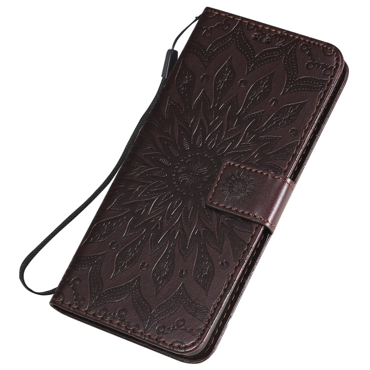 For Huawei Honor 30 Pro Embossed Sunflower Pattern Horizontal Flip PU Leather Case with Holder & Card Slots & Wallet & Lanyard