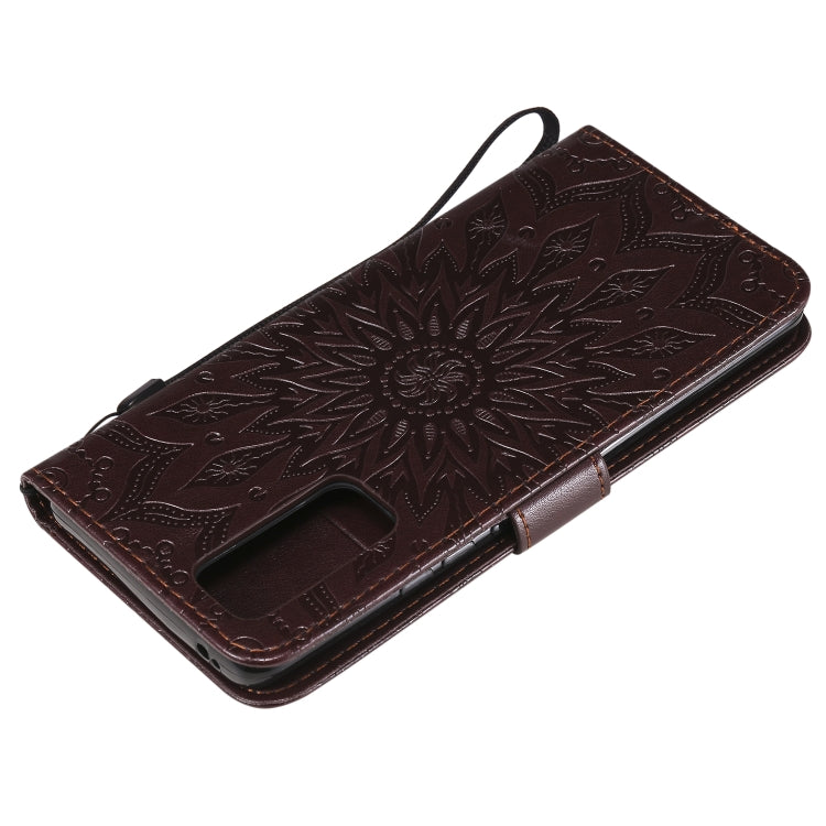 For Huawei Honor 30 Pro Embossed Sunflower Pattern Horizontal Flip PU Leather Case with Holder & Card Slots & Wallet & Lanyard