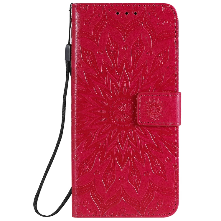 For Huawei Honor 30 Pro Embossed Sunflower Pattern Horizontal Flip PU Leather Case with Holder & Card Slots & Wallet & Lanyard