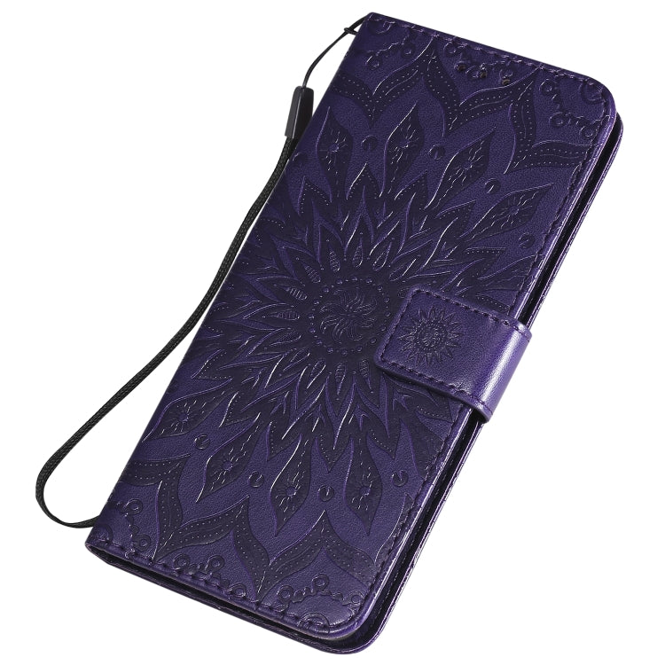 For Huawei Honor 30 Pro Embossed Sunflower Pattern Horizontal Flip PU Leather Case with Holder & Card Slots & Wallet & Lanyard
