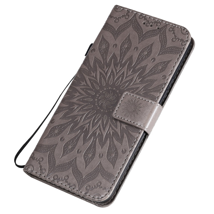 For Huawei Honor 30 Embossed Sunflower Pattern Horizontal Flip PU Leather Case with Holder & Card Slots & Wallet & Lanyard