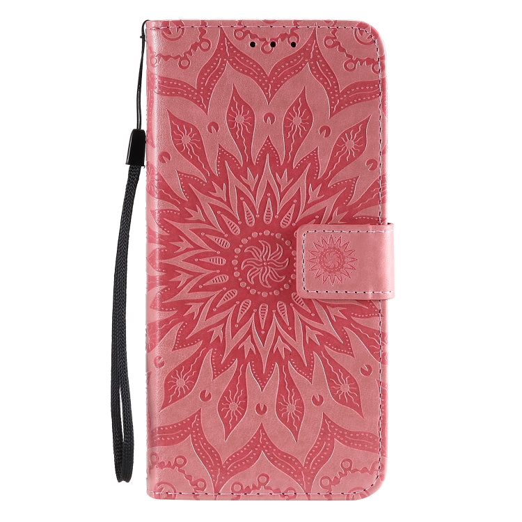 For Huawei Honor 30 Embossed Sunflower Pattern Horizontal Flip PU Leather Case with Holder & Card Slots & Wallet & Lanyard