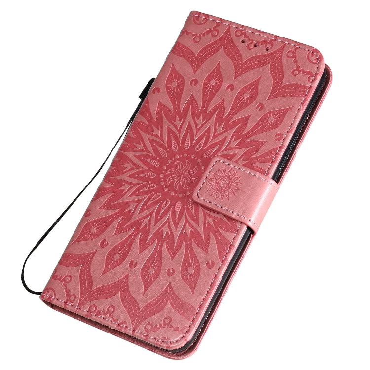For Huawei Honor 30 Embossed Sunflower Pattern Horizontal Flip PU Leather Case with Holder & Card Slots & Wallet & Lanyard