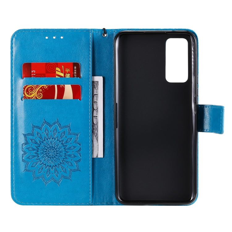 For Huawei Honor 30 Embossed Sunflower Pattern Horizontal Flip PU Leather Case with Holder & Card Slots & Wallet & Lanyard
