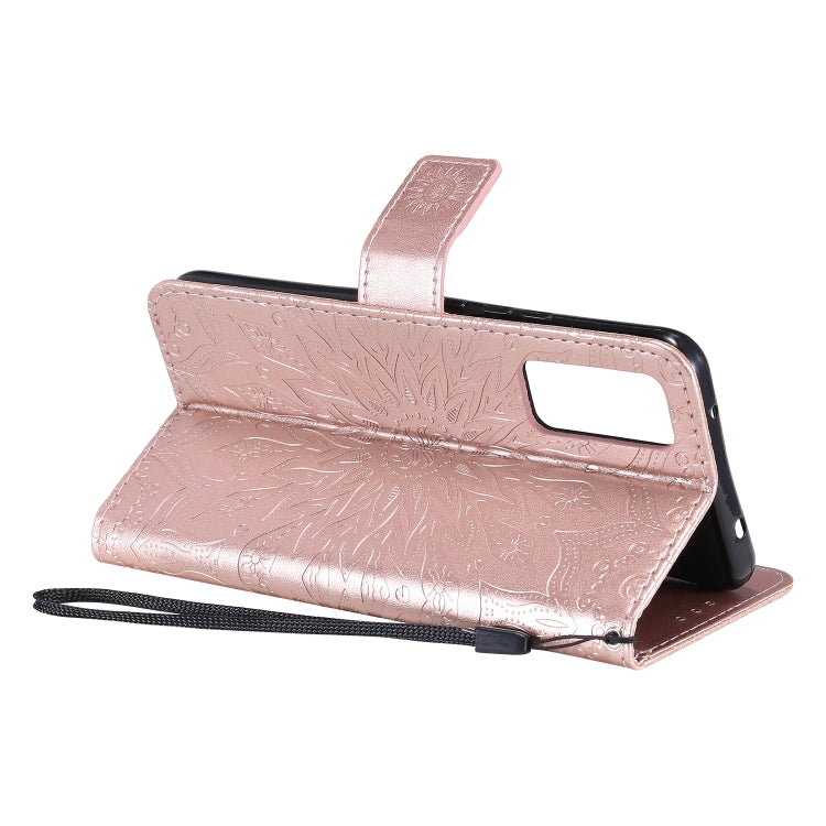 For Huawei Honor 30 Embossed Sunflower Pattern Horizontal Flip PU Leather Case with Holder & Card Slots & Wallet & Lanyard