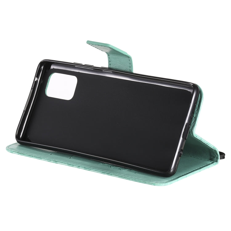 For Samsung Galaxy A71 5G Embossed Sunflower Pattern Horizontal Flip PU Leather Case with Holder & Card Slots & Wallet & Lanyard