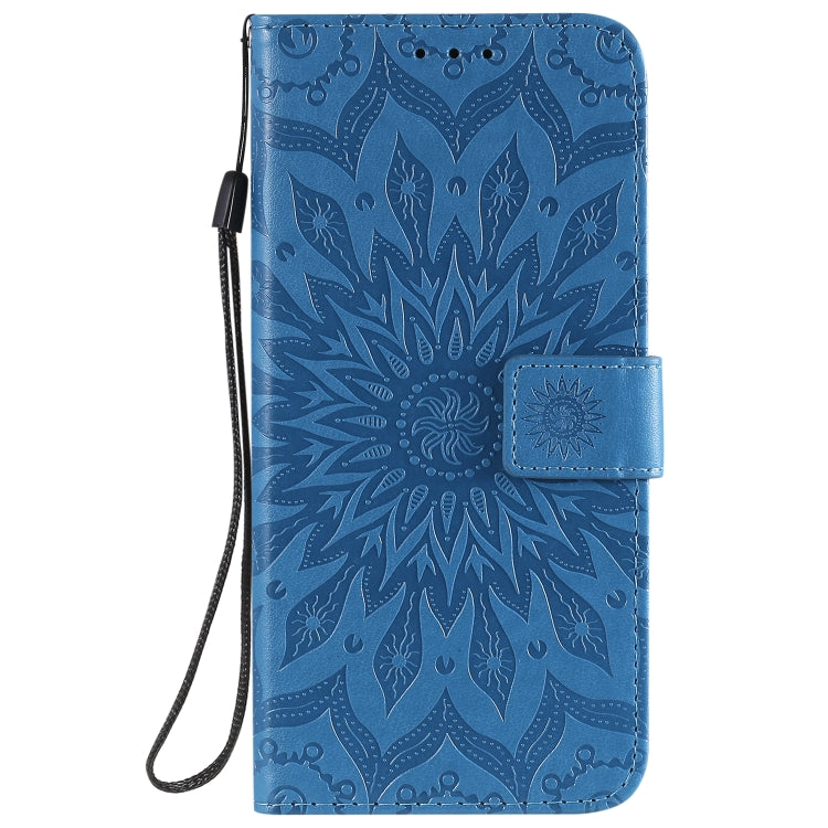 For Samsung Galaxy A71 5G Embossed Sunflower Pattern Horizontal Flip PU Leather Case with Holder & Card Slots & Wallet & Lanyard