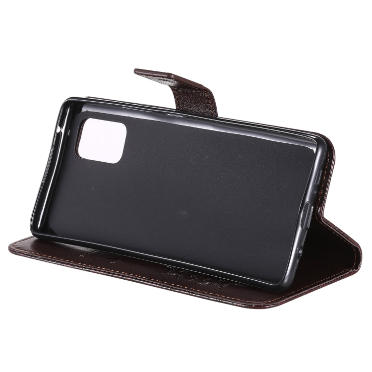 For Samsung Galaxy A71 5G Embossed Sunflower Pattern Horizontal Flip PU Leather Case with Holder & Card Slots & Wallet & Lanyard