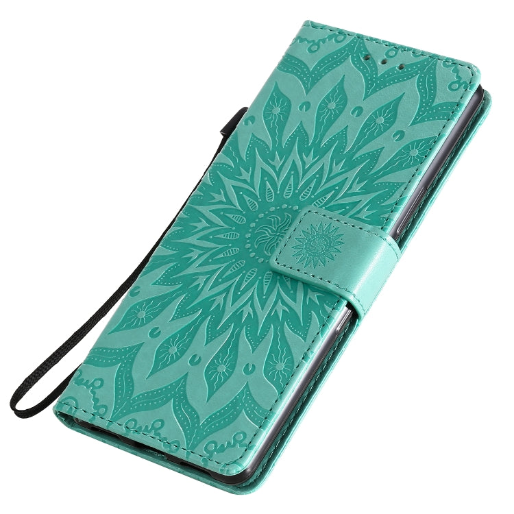 For Sony Xperia L4 Embossed Sunflower Pattern Horizontal Flip PU Leather Case with Holder & Card Slots & Wallet & Lanyard
