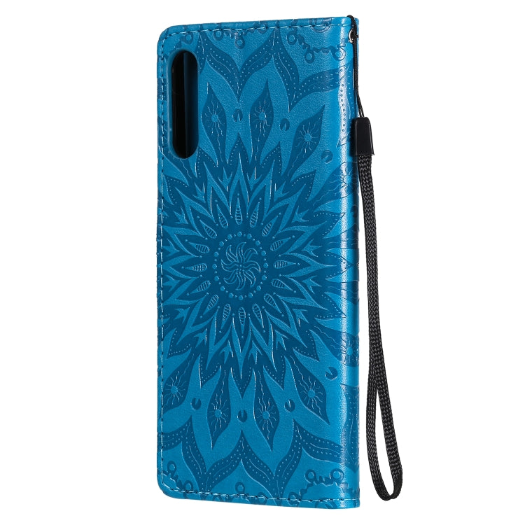 For Sony Xperia L4 Embossed Sunflower Pattern Horizontal Flip PU Leather Case with Holder & Card Slots & Wallet & Lanyard