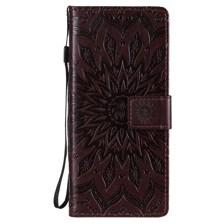 For Sony Xperia L4 Embossed Sunflower Pattern Horizontal Flip PU Leather Case with Holder & Card Slots & Wallet & Lanyard