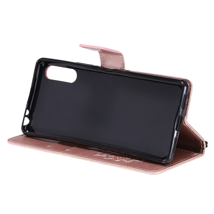 For Sony Xperia L4 Embossed Sunflower Pattern Horizontal Flip PU Leather Case with Holder & Card Slots & Wallet & Lanyard