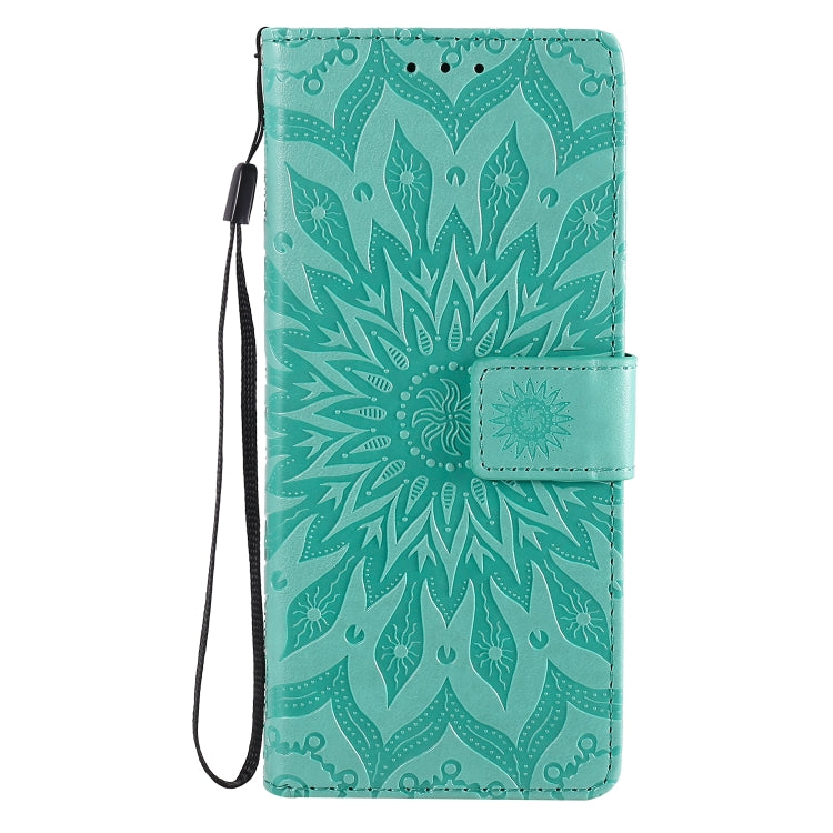 For Sony Xperia 10 II Embossed Sunflower Pattern Horizontal Flip PU Leather Case with Holder & Card Slots & Wallet & Lanyard