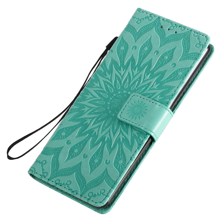 For Sony Xperia 10 II Embossed Sunflower Pattern Horizontal Flip PU Leather Case with Holder & Card Slots & Wallet & Lanyard