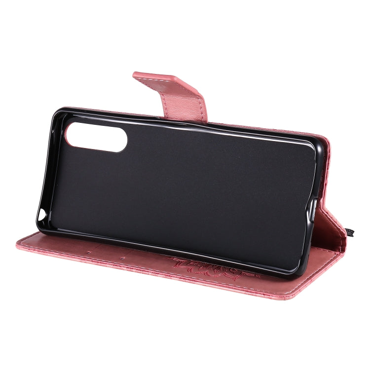 For Sony Xperia 10 II Embossed Sunflower Pattern Horizontal Flip PU Leather Case with Holder & Card Slots & Wallet & Lanyard