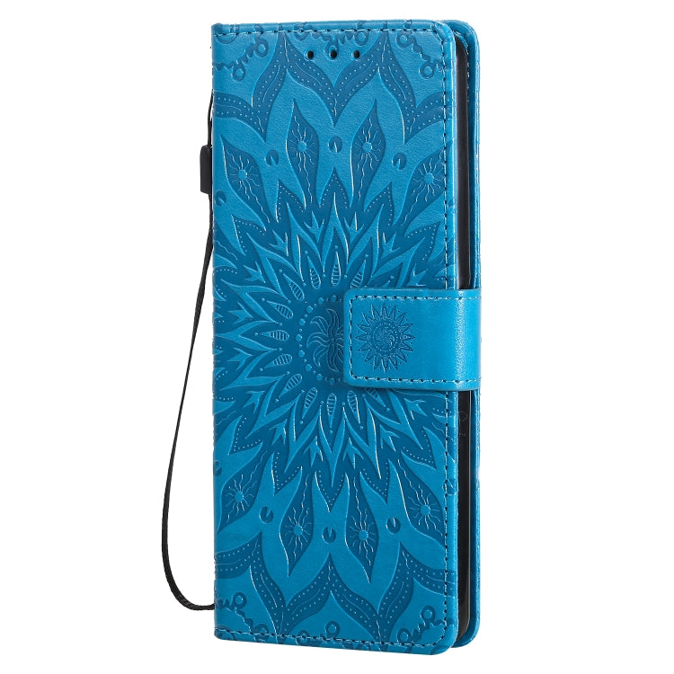 For Sony Xperia 10 II Embossed Sunflower Pattern Horizontal Flip PU Leather Case with Holder & Card Slots & Wallet & Lanyard